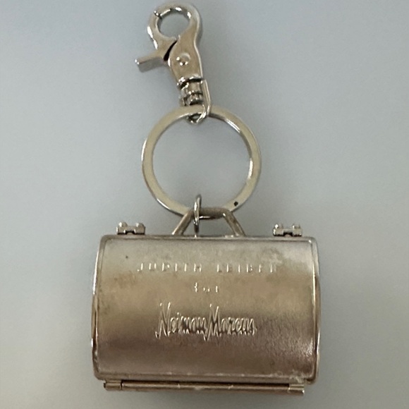 Black Leather Keychain Accessory